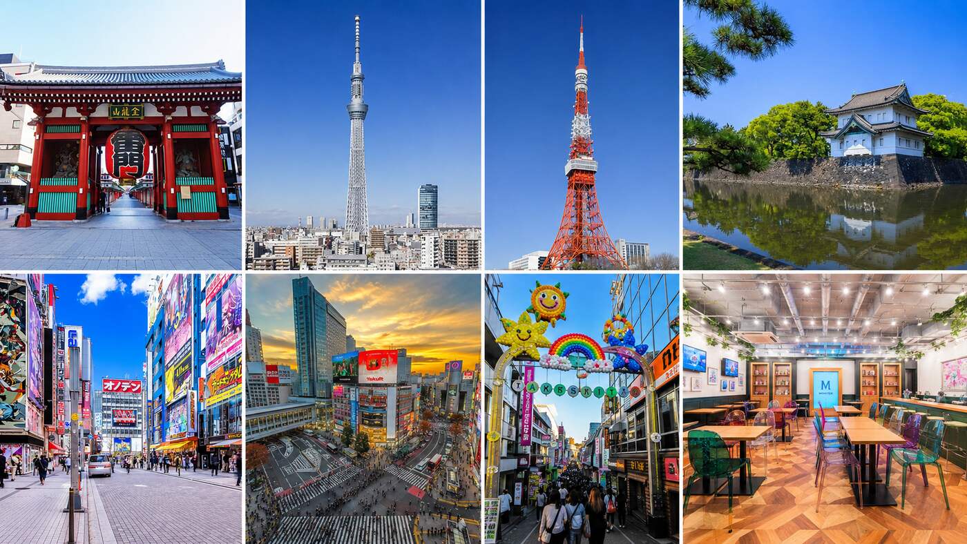 舞浜・浦安から東京観光へ：浅草・渋谷・スカイツリーほか7大スポット行き方＆運賃早見表